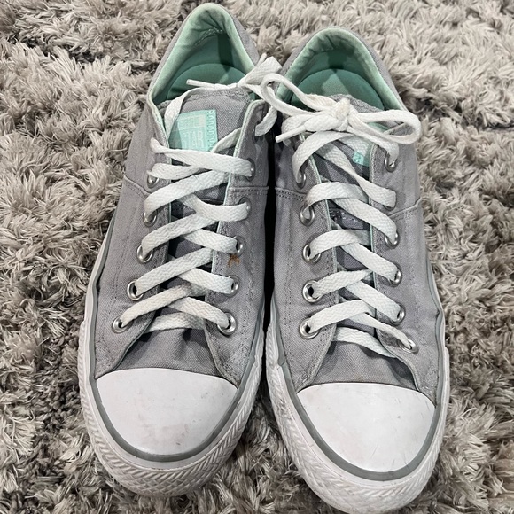 Converse All Stars Shoes - Gray Canvas Sneakers